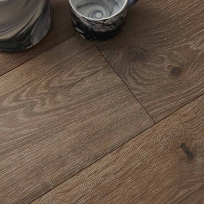 Husar Smoked Oak Brushed UV Oil Engineered Wood Flooring - 2.17m2 Pack Size | Contemporary Range