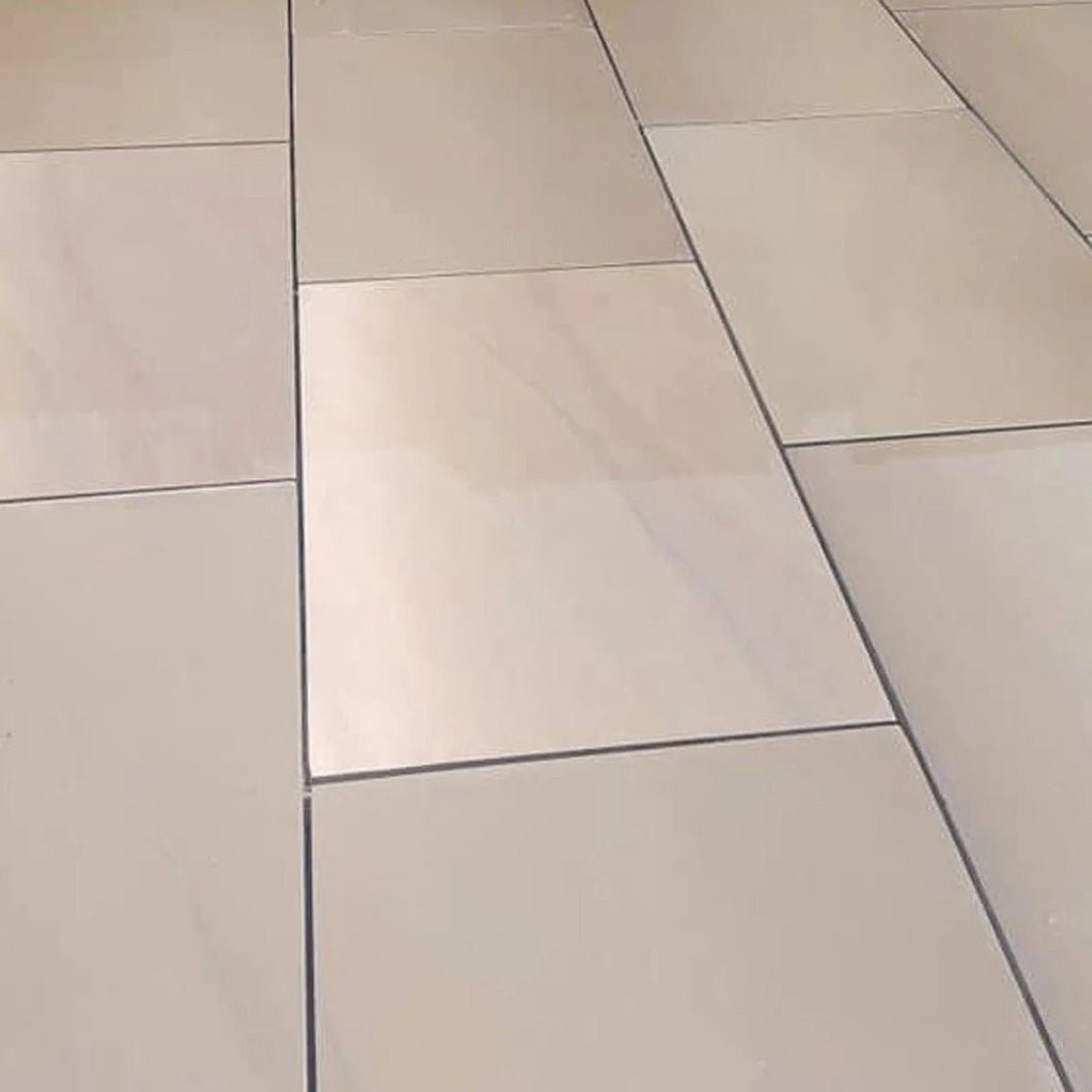 Imperial Green Indian 20mm Sandstone Paving Slabs - Sawn & Honed - JJ Building Materials