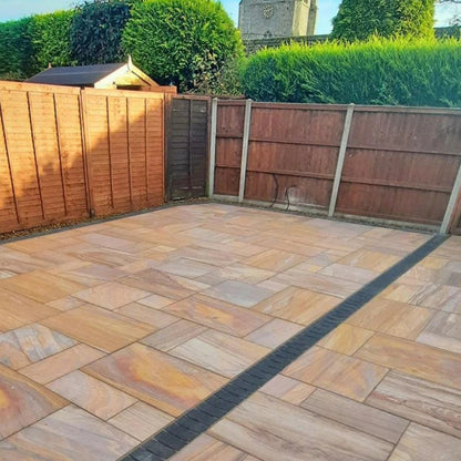 Imperial Green Indian 20mm Sandstone Paving Slabs - Sawn & Honed - Patio Kit - JJ Building Materials