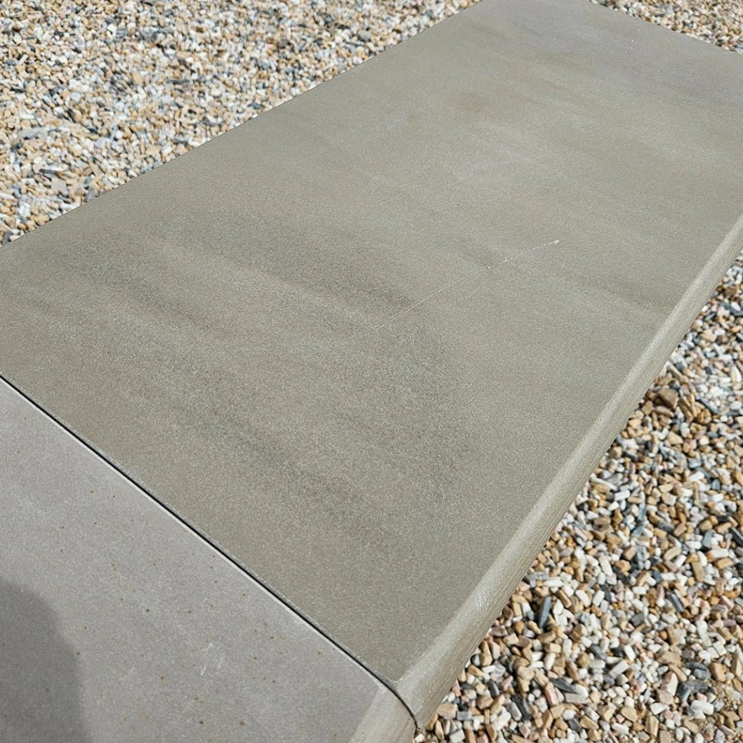Imperial Green Indian 40mm Sandstone - Bullnose Coping Stones - Sawn & Honed - 600×300mm - JJ Building Materials