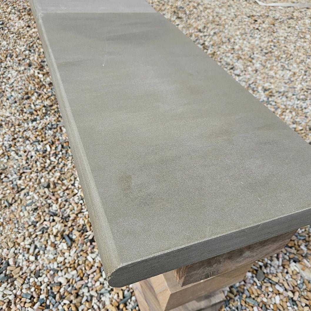 Imperial Green Indian 40mm Sandstone - Sawn & Honed - Bullnose Steps - 900 x 400mm - JJ Building Materials