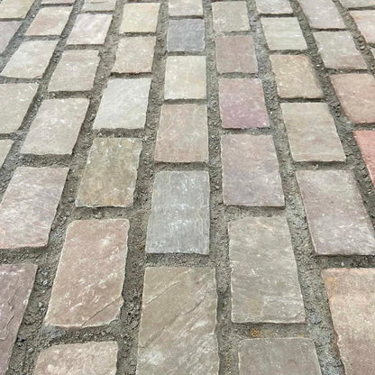 Imperial Green Indian 60mm Sandstone Setts - JJ Building Materials