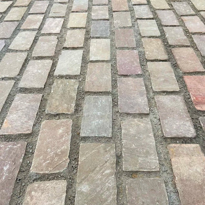 Imperial Green Indian 60mm Sandstone Setts - JJ Building Materials