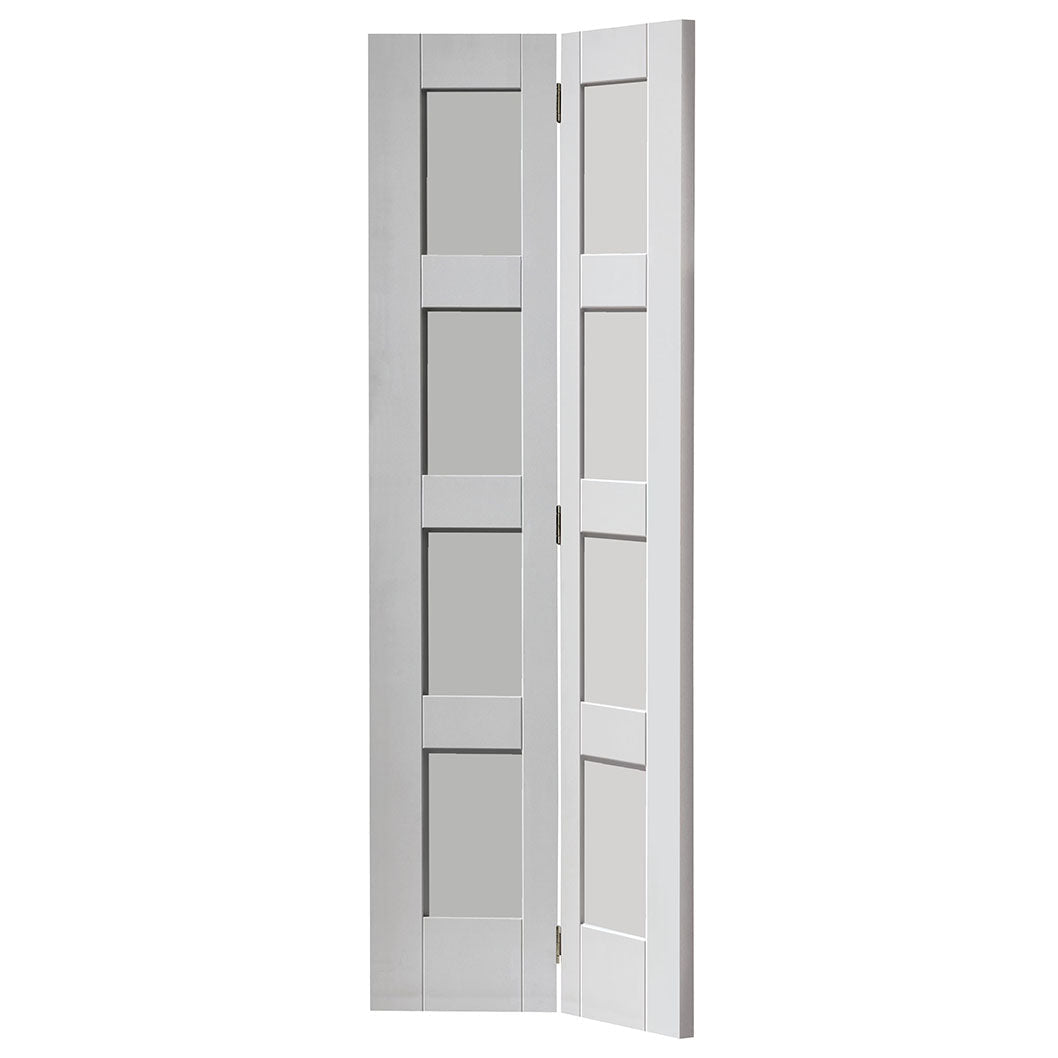 JB Kind 1981x762x35mm Montserrat White Primed Bi-fold Door - JJ Building Materials