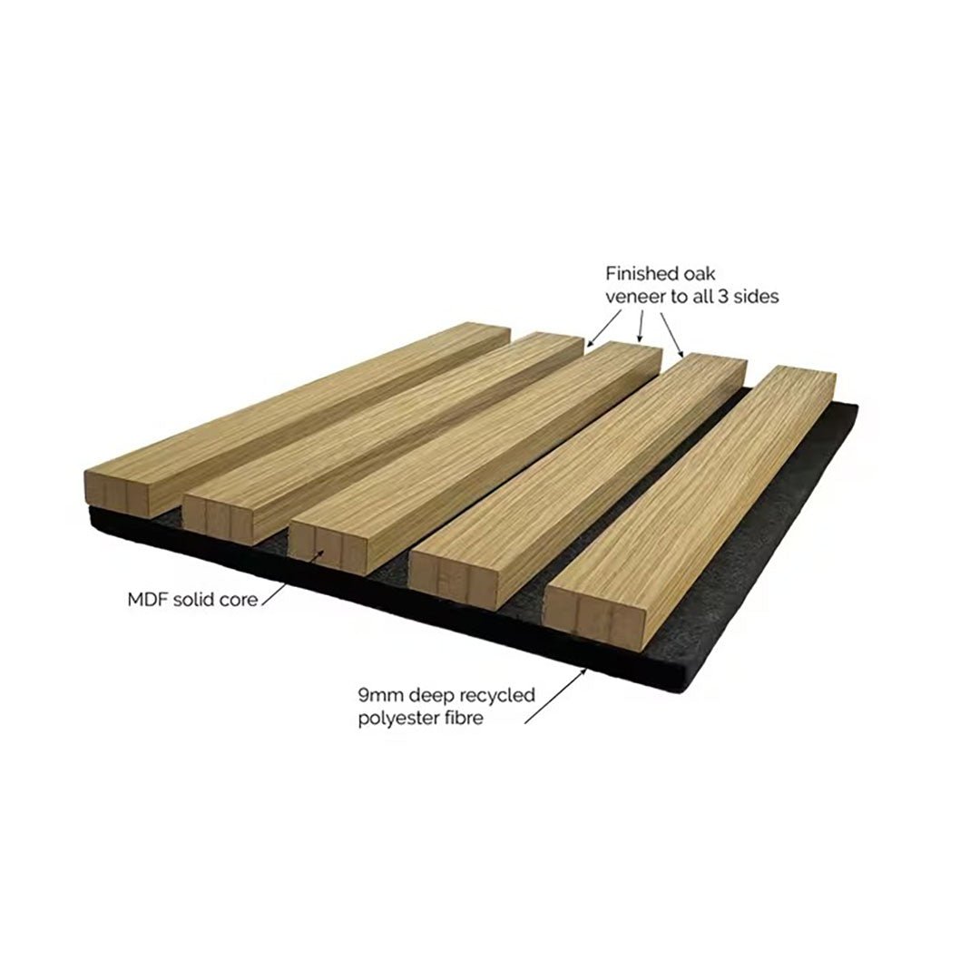 JB Kind 2400x600x21mm Oak Veneer Acoustic Wall Panel - JJ Building Materials