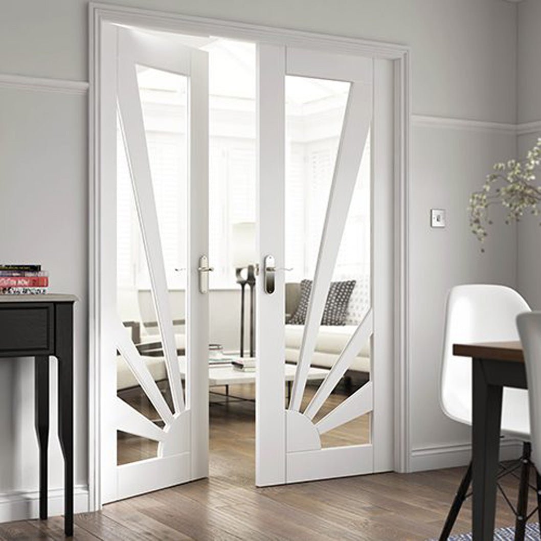 JB Kind Aurora Glazed White Internal Door - JJ Building Materials