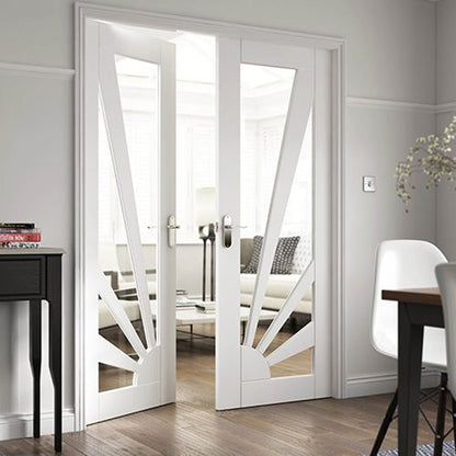 JB Kind Aurora Glazed White Internal Door - JJ Building Materials