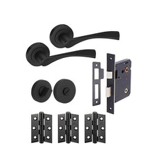 JB Kind Boston Black Lever on Rose Standard Latch Pack - JJ Building Materials