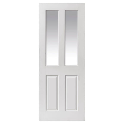 JB Kind Canterbury 2-Light White Primed Glazed Internal Door - JJ Building Materials