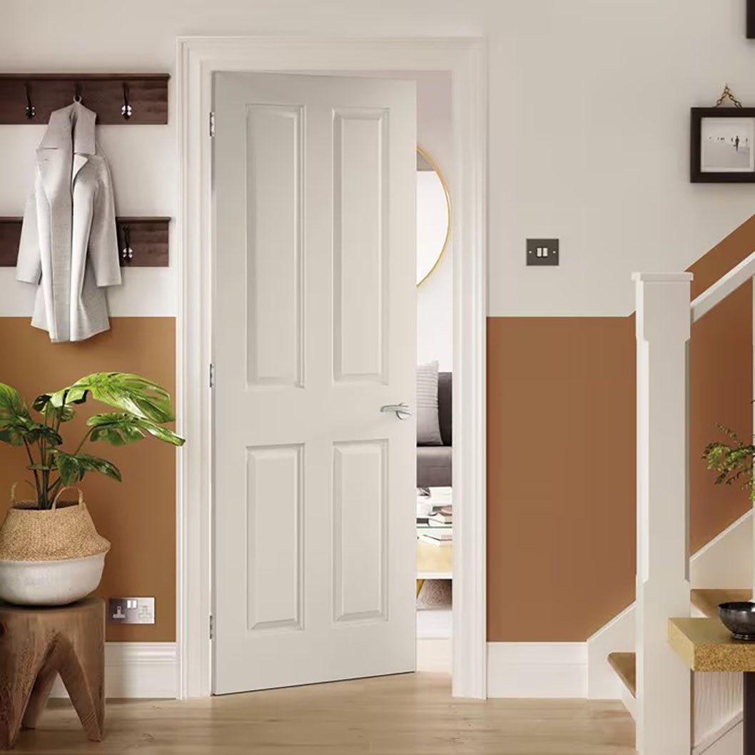JB Kind Canterbury Internal Grained White Primed Door - JJ Building Materials