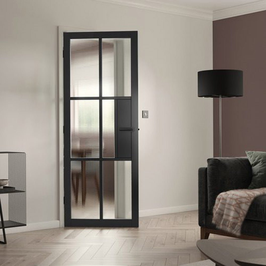 JB Kind Civic Black Reeded Horizontal - JJ Building Materials