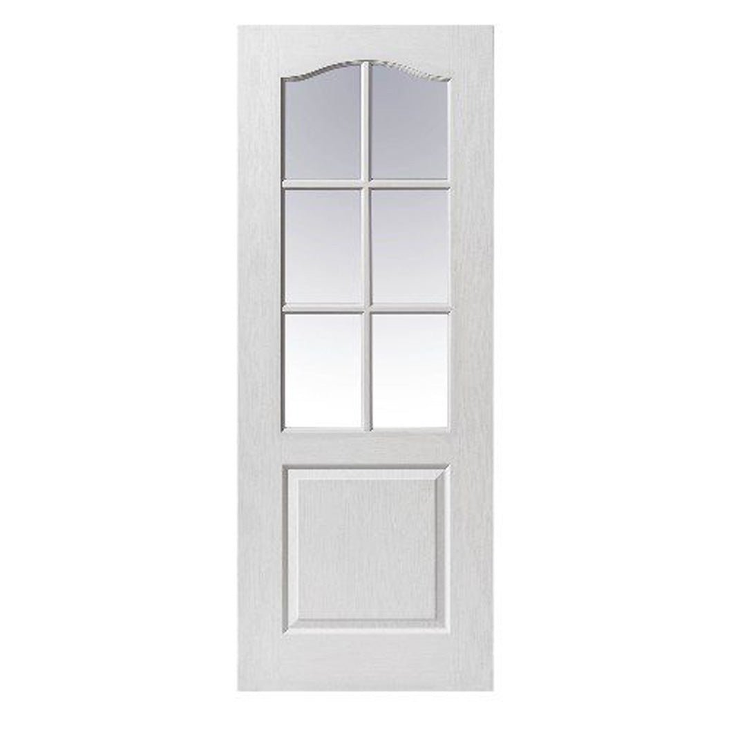 JB Kind Classique 6 Light Internal White Primed Glazed Internal Door - JJ Building Materials