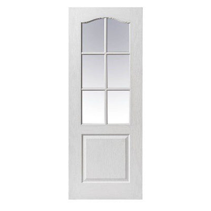 JB Kind Classique 6 Light Internal White Primed Glazed Internal Door - JJ Building Materials