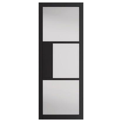 JB Kind Cosmo Glazed Black Laminate Internal Door - JJ Building Materials