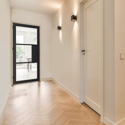JB Kind Cosmo Glazed Black Laminate Internal Door - JJ Building Materials