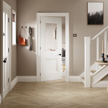JB Kind Hardwick 1-Light Clear Primed Internal Door - JJ Building Materials