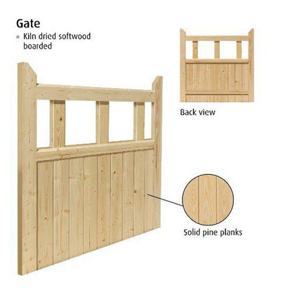 JB Kind Ledged Pine Gate - JJ Building Materials