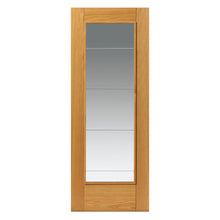 JB Kind Medina Fully Finished Oak Glazed Internal Door - JJ Building Materials