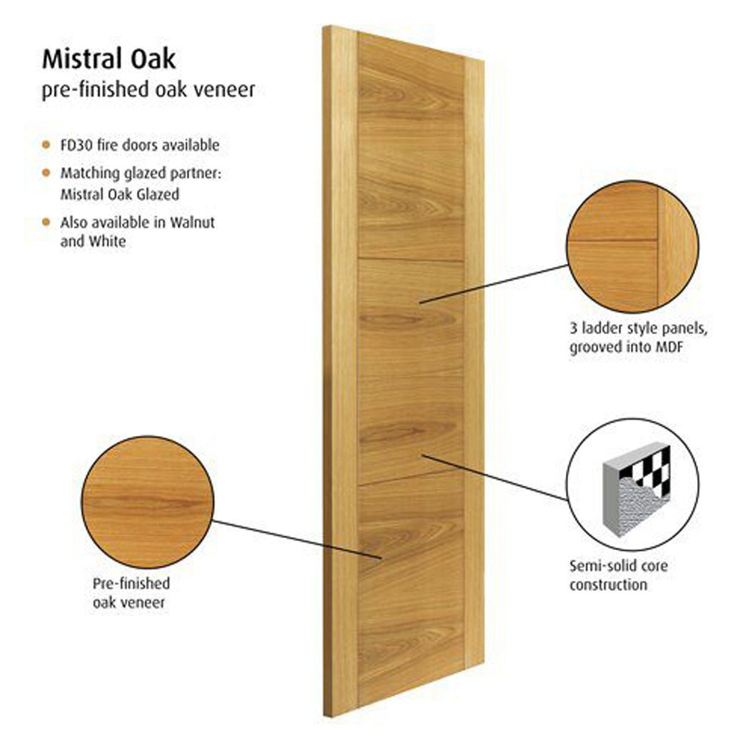 JB Kind Mistral Oak Internal Fire Door - JJ Building Materials