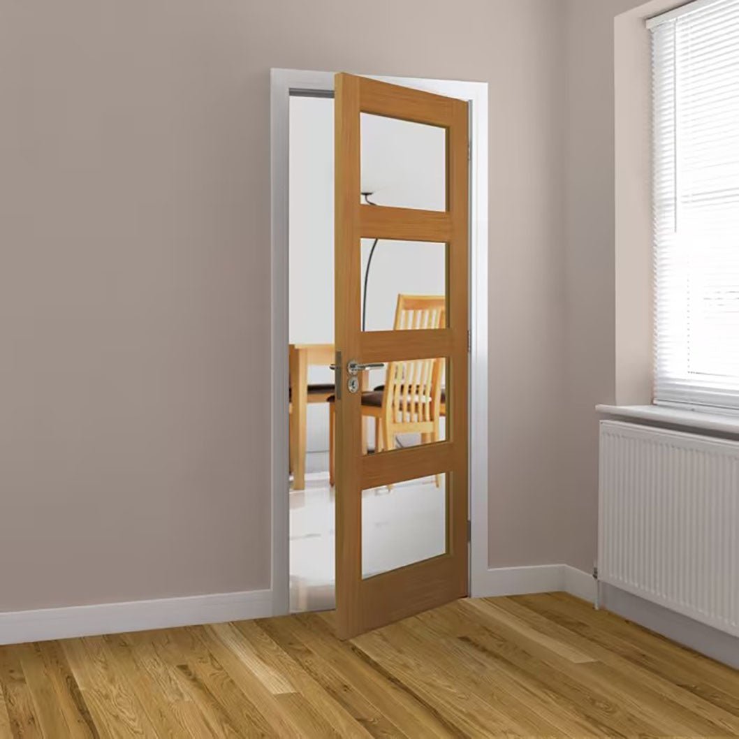 JB Kind Nevis Oak Glazed Internal Door - JJ Building Materials