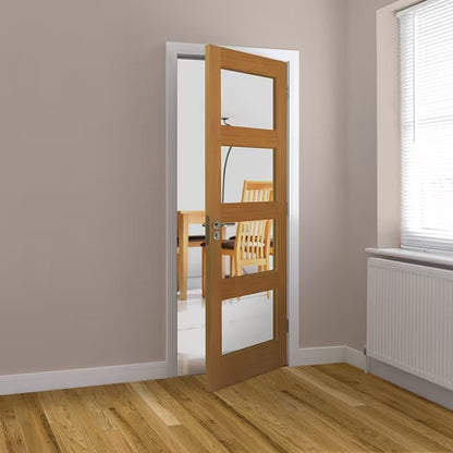 JB Kind Nevis Oak Glazed Internal Door - JJ Building Materials