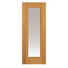 JB Kind Palomino Oak Clear Glazed Internal Door - Finished - JJ Building Materials