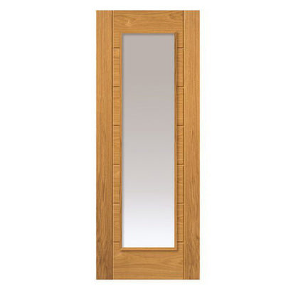 JB Kind Palomino Oak Clear Glazed Internal Door - Finished - JJ Building Materials