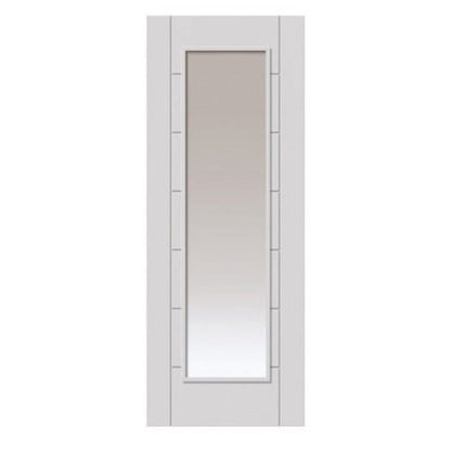 JB Kind Palomino Whte Clear Glazed Internal Door - Primed - JJ Building Materials