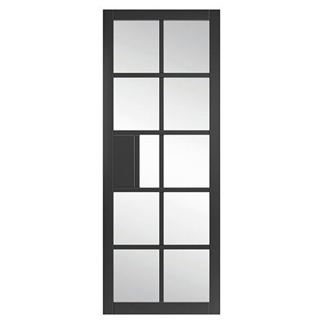 JB Kind Plaza Black Clear Glass Internal Door - JJ Building Materials