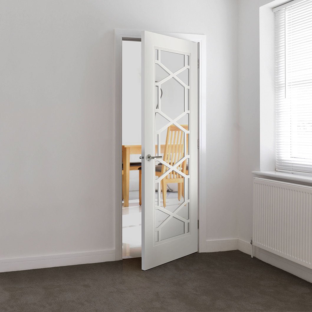 JB Kind Quartz Glazed White Internal Door - JJ Building Materials