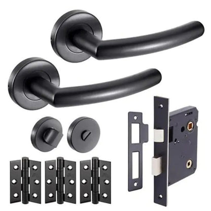 JB Kind Raven Black Privacy Door Handle Latch Pack - JJ Building Materials