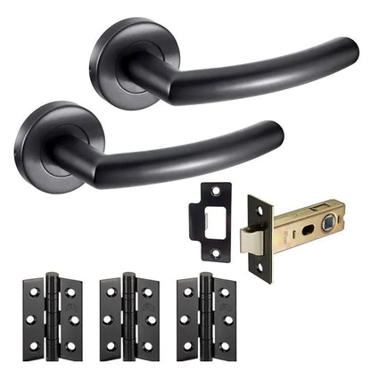 JB Kind Raven Black Standard Door Handle Latch Pack - JJ Building Materials