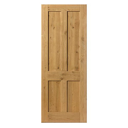 JB Kind Rustic Oak 4 Panel Fully Finished Internal Door - JJ Building Materials