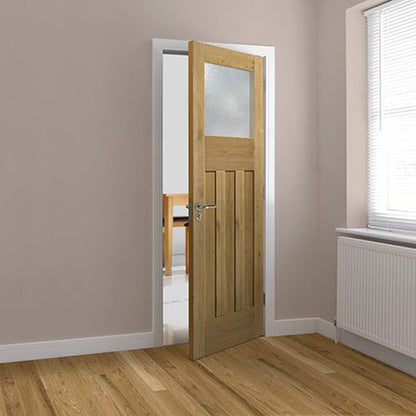 JB Kind Rustic Oak DX Glazed Internal Door - JJ Building Materials
