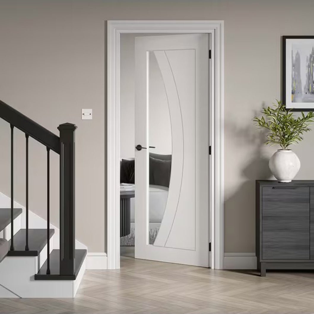 JB Kind Sicily White Primed Glazed Internal Door - JJ Building Materials
