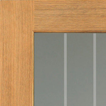 JB Kind Thames 1 Light Internal Fully Finished Oak Internal Glazed Door - JJ Building Materials