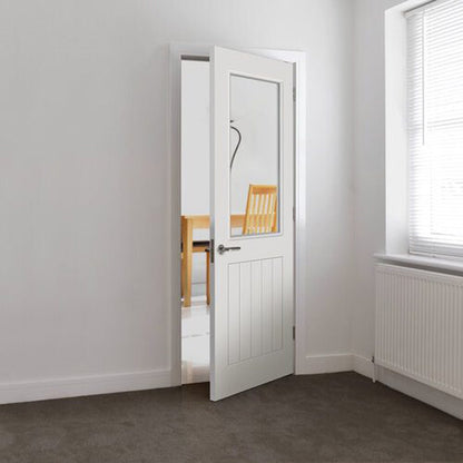 JB Kind Thames White Half Light Glazed Internal Door - JJ Building Materials
