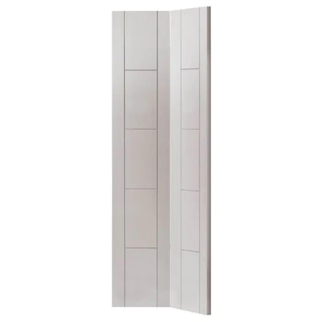 JB Kind Tigris 1981x762x35mm Fully Finished White Bi-fold Door - JJ Building Materials