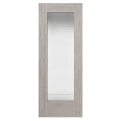 JB Kind Tigris Light Grey Full Glazed Internal Door - JJ Building Materials
