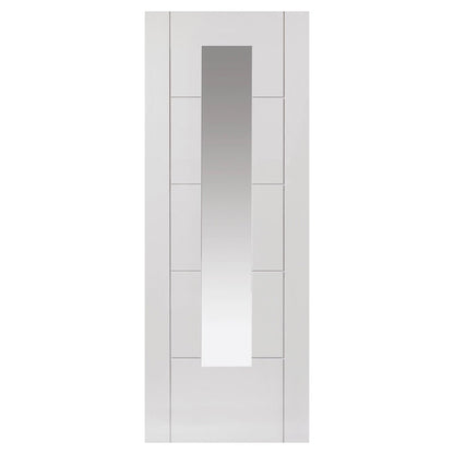 JB Kind Tigris White Primed Slim Glazed Internal Door - JJ Building Materials