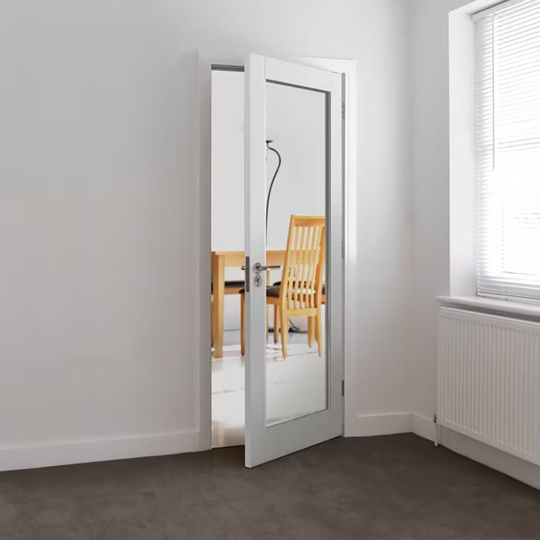 JB Kind Tobago White Primed Glazed Internal Door - JJ Building Materials