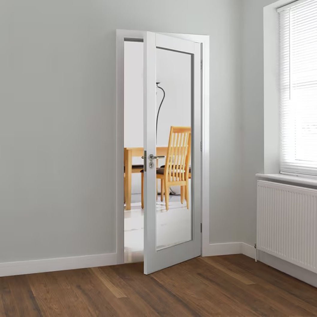 JB Kind Tobago White Primed Glazed Internal Door - JJ Building Materials