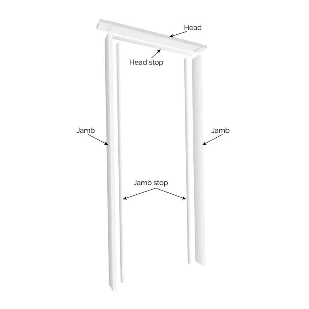 JB Kind Trenched White Primed Door Lining Set - JJ Building Materials