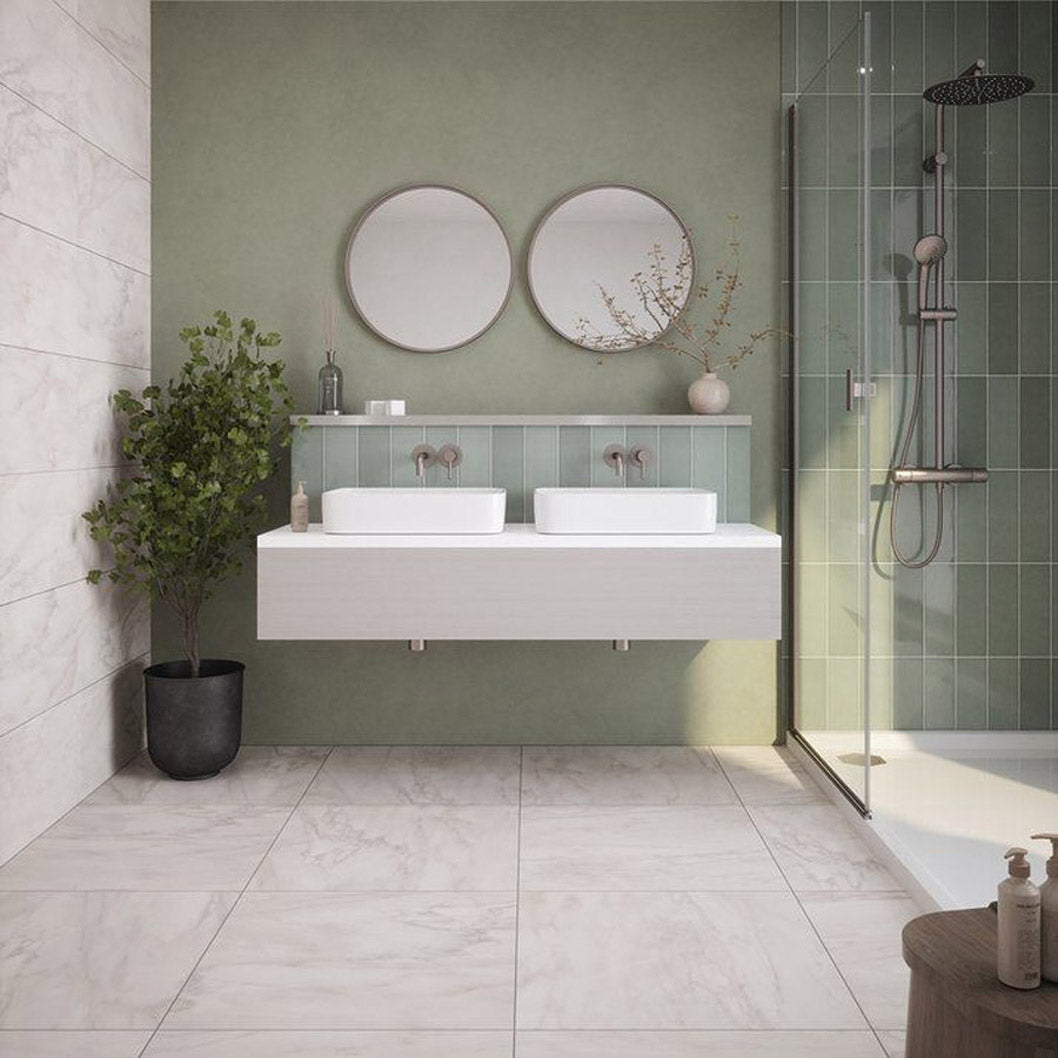 Johnson Tiles Bianco Glazed Porcelian Wall & Floor Tiles - JJ Building Materials