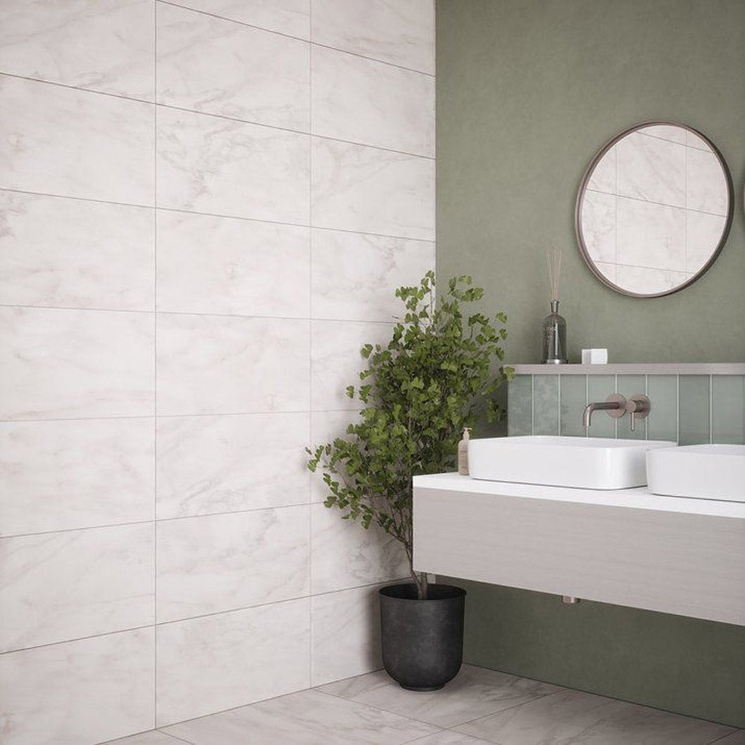 Johnson Tiles Bianco Glazed Porcelian Wall & Floor Tiles - JJ Building Materials