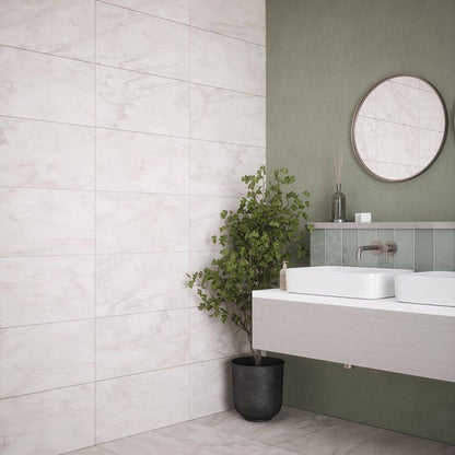 Johnson Tiles Bianco Glazed Porcelian Wall & Floor Tiles - JJ Building Materials