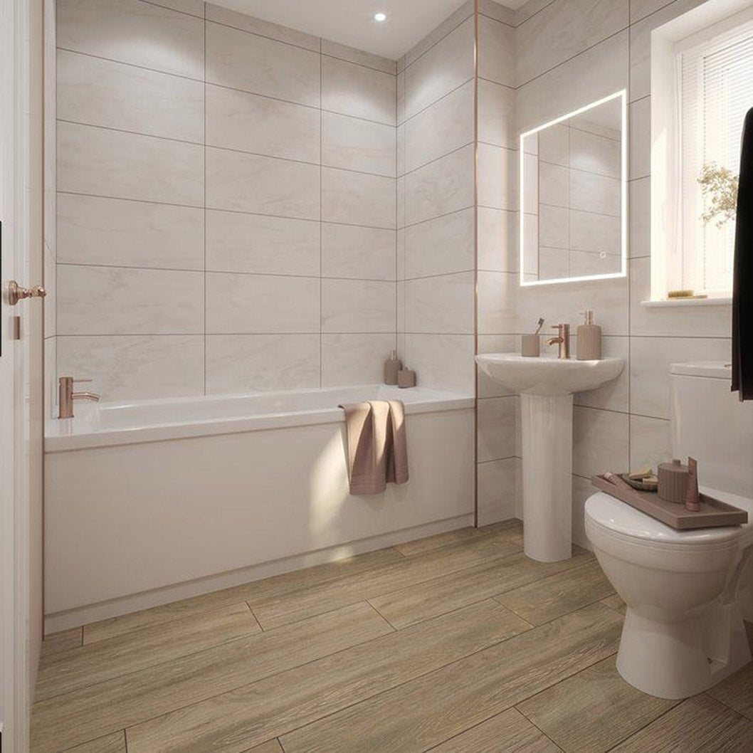Johnson Tiles Bianco Glazed Porcelian Wall & Floor Tiles - JJ Building Materials