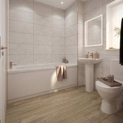 Johnson Tiles Bianco Glazed Porcelian Wall & Floor Tiles - JJ Building Materials