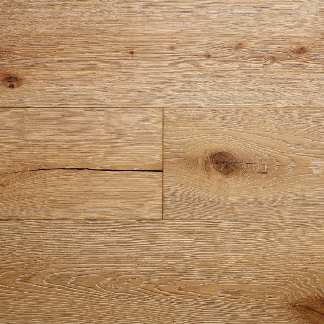Katsura Oak Plank Brushed UV Oil Engineered Wood Flooring - 2.17m2 Pack Size | Contemporary Range - JJ Building Materials