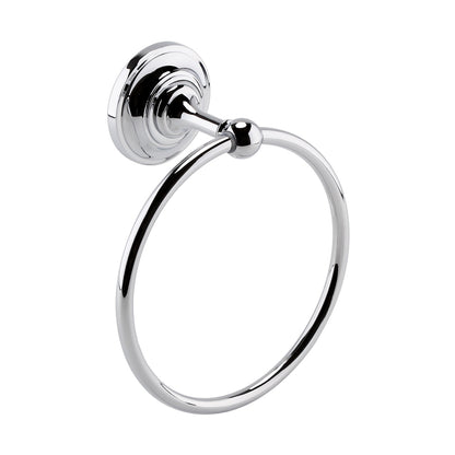 Hudson Reed Bath Wastes And Extras Towel Ring Trad Chrome Brass 155x155x77mm